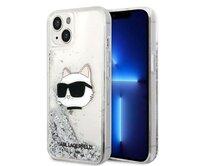 Kryt Karl Lagerfeld KLHCP14MLNCHCS Apple iPhone 14 Plus / 15 Plus silver hardcase Glitter Choupette Head