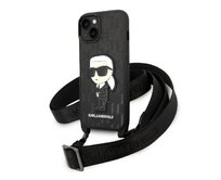 Kryt Karl Lagerfeld KLHCP14MSTKMK Apple iPhone 14 Plus / 15 Plus black hardcase Monogram Ikonik Patch