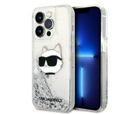 Kryt Karl Lagerfeld KLHCP14XLNCHCS Apple iPhone 14 Pro Max silver hardcase Glitter Choupette Head