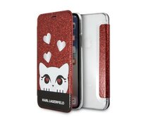 Kryt Karl Lagerfeld KLFLBKPXVDCRE Apple iPhone XS/X red book Valentine