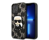 Kryt Karl Lagerfeld KLHCP13LPMNIKBK Apple iPhone 13 Pro hardcase black Monogram Ikonik Patch