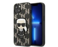 Kryt Karl Lagerfeld KLHCP13SPMNIKBK Apple iPhone 13 mini hardcase black Monogram Ikonik Patch