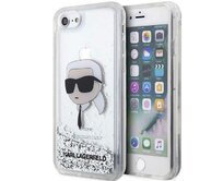 Kryt Karl Lagerfeld KLHCI8LNKHCH Apple iPhone SE 2022/SE 2020/8/7 silver hardcase Glitter Karl Head