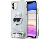 Kryt Karl Lagerfeld KLHCN61LNCHCS Apple iPhone 11/XR silver hardcase Glitter Choupette Head