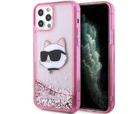 Kryt Karl Lagerfeld KLHCP12MLNCHCP Apple iPhone 12/12 Pro pink hardcase Glitter Choupette Head