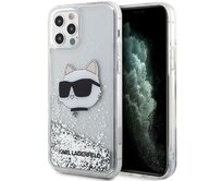 Kryt Karl Lagerfeld KLHCP12MLNCHCS Apple iPhone 12/12 Pro silver hardcase Glitter Choupette Head