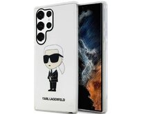 Kryt Karl Lagerfeld KLHCS23LHNIKTCT Samsung Galaxy S23 Ultra transparent hardcase Ikonik Karl Lagerfeld