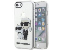 Kryt Karl Lagerfeld KLHCI8HNKCTGT Apple iPhone SE 2022/SE 2020/8/7 transparent hardcase Gliter Karl&Choupette