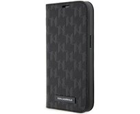 Kryt Karl Lagerfeld KLBKP14LSAKLHPK Apple iPhone 14 Pro bookcase black Saffiano Monogram