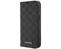 Kryt Karl Lagerfeld KLBKP14SSAKLHPK Apple iPhone 14 bookcase black Saffiano Monogram