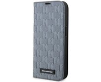 Kryt Karl Lagerfeld KLBKP14XSAKLHPG Apple iPhone 14 Pro Max bookcase silver Saffiano Monogram