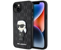 Kryt Karl Lagerfeld KLHCP14MSAKHPKK Apple iPhone 14 Plus / 15 Plus black Saffiano Monogram Ikonik