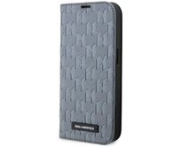 Kryt Karl Lagerfeld KLBKP14LSAKLHPG Apple iPhone 14 Pro bookcase silver Saffiano Monogram