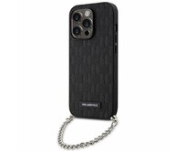 Kryt Karl Lagerfeld KLHCP14LSACKLHPK iPhone 14 Pro 6.1" czarny/black hardcase Saffiano Monogram Chain