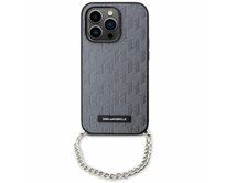 Kryt Karl Lagerfeld KLHCP14SSACKLHPG iPhone 14 6.1" srebrny/silver hardcase Saffiano Monogram Chain