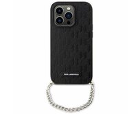 Kryt Karl Lagerfeld KLHCP14SSACKLHPK iPhone 14 6.1" czarny/black hardcase Saffiano Monogram Chain