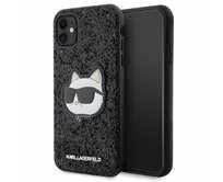 Kryt Karl Lagerfeld KLHCN61G2CPK Apple iPhone 11/XR black hardcase Glitter Choupette Patch