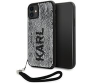 Kryt Karl Lagerfeld KLHCN61PSQRKS Apple iPhone 11/XR silver hardcase Sequins Cord