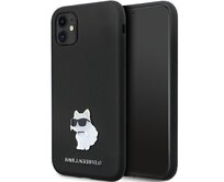 Kryt Karl Lagerfeld KLHCN61SMHCNPK iPhone 11/XR hardcase Silicone C Metal Pin black