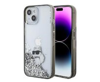 Kryt Karl Lagerfeld KLHCP15SLKCNSK Apple iPhone 15 hardcase Liquid Glitter Choupette transparent