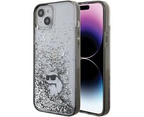 Kryt Karl Lagerfeld KLHCP15MLKCNSK Apple iPhone 15 Plus / 14 Plus hardcase Liquid Glitter Choupette transparent