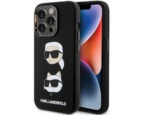 Kryt Karl Lagerfeld KLHCP15LSDHKCNK iPhone 15 Pro czarny/black Silicone Karl&Choupette Head