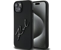 Kryt Karl Lagerfeld KLHCP15SSKSBMCK iPhone 15 czarny/black hardcase Silicone Karl Script