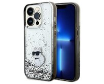 Kryt Karl Lagerfeld KLHCP14LLKCNSK Apple iPhone 14 Pro hardcase Liquid Glitter Choupette transparent