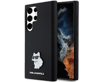 Kryt Karl Lagerfeld KLHCS23LSMHCNPK Samsung Galaxy S23 Ultra hardcase Silicone Choupette Metal Pin black