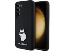 Kryt Karl Lagerfeld KLHCS23SSMHCNPK Samsung Galaxy S23 hardcase Silicone Choupette Metal Pin black