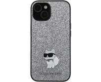 Kryt Karl Lagerfeld KLHCSA35GCNPSG Samsung Galaxy A35 hardcase  Glitter Choupette Logo Metal Pin silver