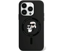 Kryt Karl Lagerfeld KLHMP15LSCMKCRHK Apple iPhone 15 Pro hardcase Silicone Karl & Choupette MagSafe black