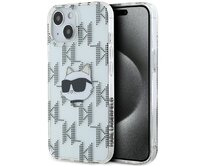 Kryt Karl Lagerfeld KLHCP15SHKLPCHT Apple iPhone 15 / 14 / 13 hardcase IML Choupette Head & Monogram transparent