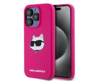 Kryt Karl Lagerfeld KLHMP15LSCHPPLF Apple iPhone 15 Pro hardcase Silicone Choupette Head MagSafe fuschia