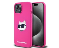 Kryt Karl Lagerfeld KLHMP15MSCHPPLF Apple iPhone 15 Plus / 14 Plus hardcase Silicone Choupette Head MagSafe fuschia