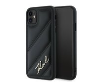 Kryt Karl Lagerfeld KLHCN61PQDSMGK Apple iPhone 11 / XR hardcase Diagonal Quilted Script black