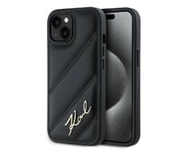 Kryt Karl Lagerfeld KLHCP13MPQDSMGK Apple iPhone 13 hardcase Diagonal Quilted Script black