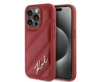 Kryt Karl Lagerfeld KLHCP15LPQDSMGR Apple iPhone 15 Pro hardcase Diagonal Quilted Script red