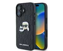 Kryt Karl Lagerfeld KLHCP16MPGKLKCPK Apple iPhone 16 Plus hardcase Monogram Karl&Chaoupette Head Pin black