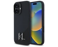 Kryt Karl Lagerfeld KLHMP16SSCMKMPCK Apple iPhone 16 hardcase Silicone Shadow Metal Initial MagSafe black