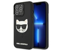 Kryt Karl Lagerfeld KLHCP13LCH3DBK Apple iPhone 13 Pro black hardcase 3D Rubber Choupette