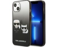 Kryt Karl Lagerfeld KLHCP13STGKCK Apple iPhone 13 mini hardcase black Gradient Ikonik Karl & Choupette