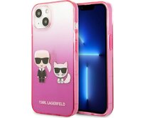 Kryt Karl Lagerfeld KLHCP13STGKCP Apple iPhone 13 mini hardcase pink Gradient Ikonik Karl & Choupette