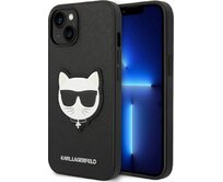 Kryt Karl Lagerfeld KLHCP14MSAPCHK Apple iPhone 14 Plus / 15 Plus hardcase black Saffiano Choupette Head Patch