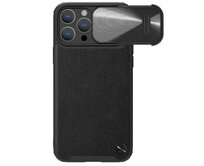 Kryt Camshield Leather S Iphone 13 Pro Max, Black / Czarny