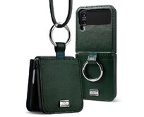 Kryt Ringke Signature Folio Samsung Galaxy Z Flip 4 Dark Green