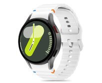 Kryt Tech-Protect Silicone Sport Strap for Samsung Galaxy Watch 4/5/5 Pro/6/7/FE White