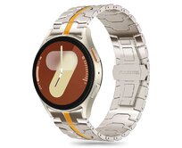 Kryt Tech-Protect Stainless Line Samsung Galaxy Watch 4 / 5 / 5 Pro / 6 / 7 / FE Titanium/orange