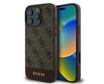 Kryt Case Guess GUHCP16LG4GLBR Apple iPhone 16 Pro hardcase 4G Bottom Stripe brown