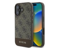 Kryt Case Guess GUHCP16MG4GLBR Apple iPhone 16 Plus hardcase 4G Bottom Stripe brown